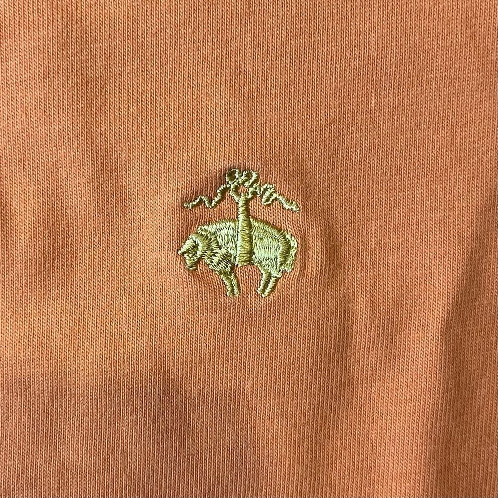 Orange Brooks Brothers 346 Short Sleeve Polo Shirt 100% Cotton XL - Picture 2 of 4